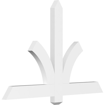 Ekena Millwork Redmond Architectural Grade PVC Gable Bracket, 48"W x 32"H x 2"D x 4"F, 16/12 Pitch GBP048X32X0204RED00